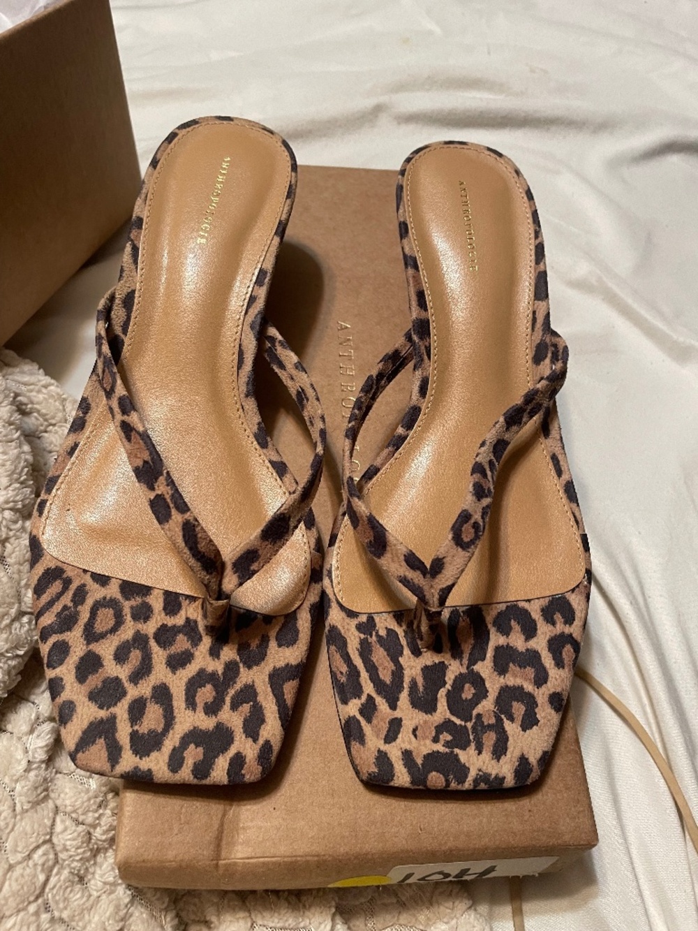 Anthropologie Thong Cheetah / Leopard Print Kitten